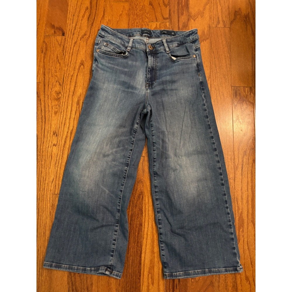 J Jill Denim High Rise Full Leg Crop Jeans Size 10P